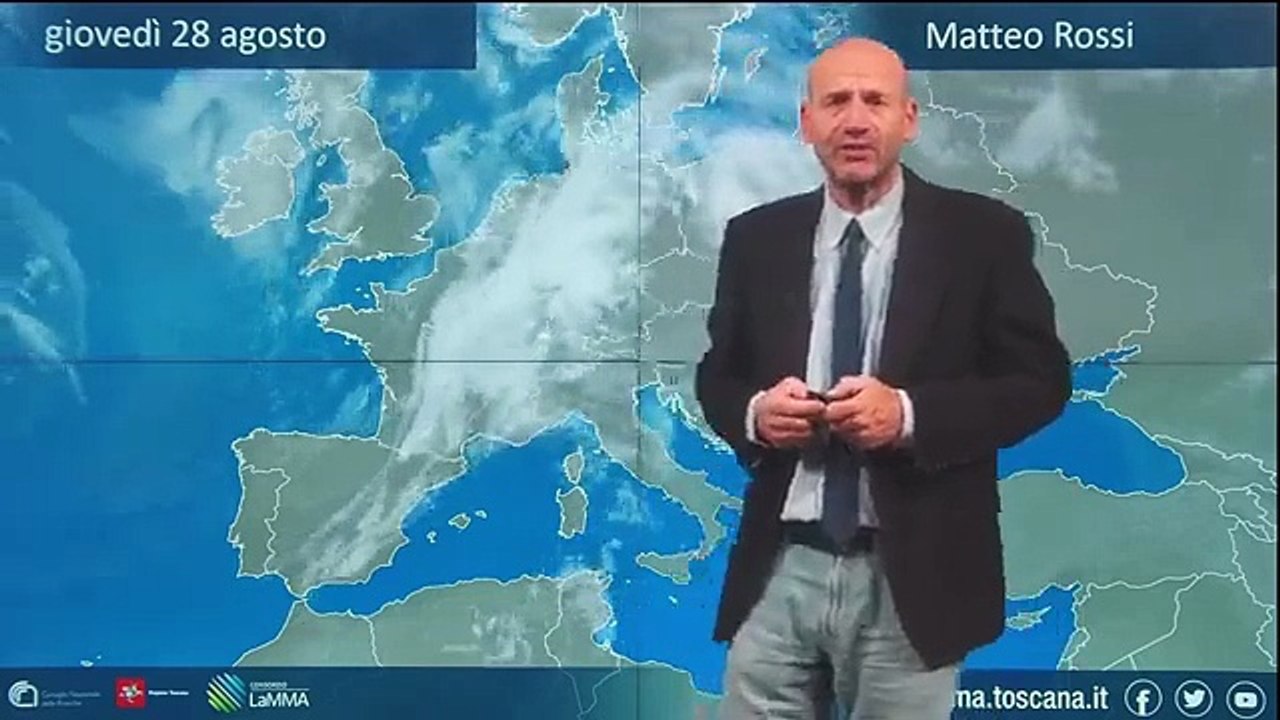 Pioggia e vento in Toscana: le previsioni per il 28 e 29 agosto