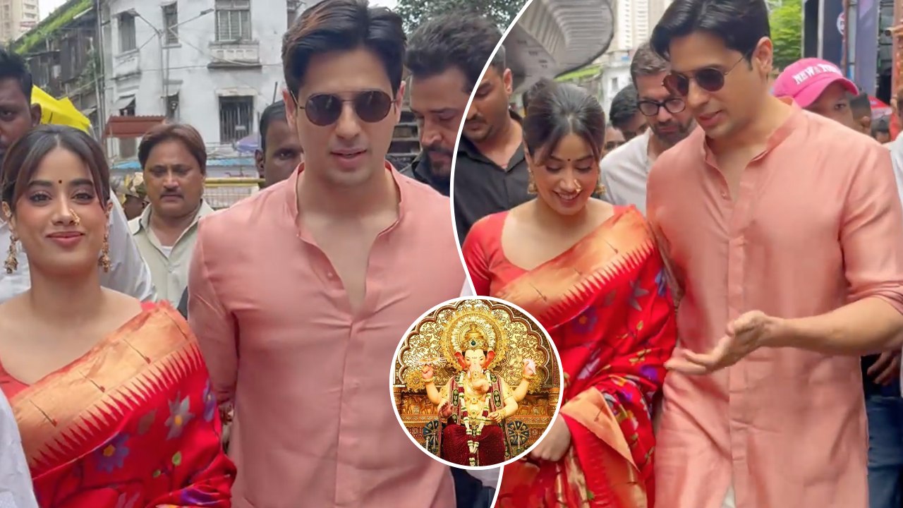 Sidharth Malhotra & Janhvi Kapoor Aka Param Sundari Arrive At Lalbaugcha Raja - Ganpati Bappa Morya