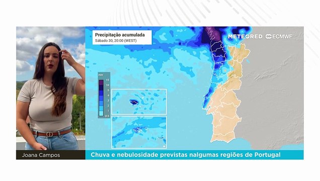 Chuva e nebulosidade previstas nalgumas regiões de Portugal