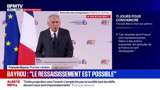 François Bayrou : “Dans l’ancien état du monde, nous avions perdu la bataille industrielle, dans le nouveau, nous avons tout pour la gagner”