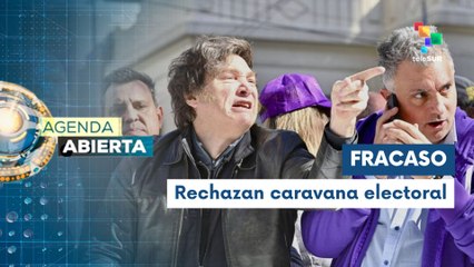 Caravana de Milei y su candidato legislativo termina en rechazo