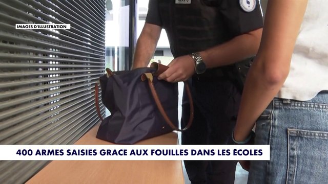 400 armes saisies grâce aux fouilles dans les écoles