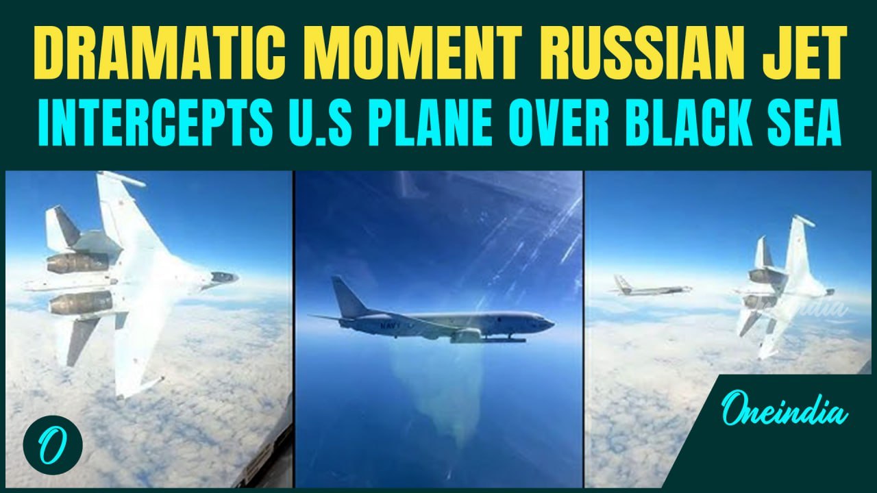 Russia-Ukraine Big War In Air Begins? Russian Jet Shadows US Navy Plane In Chilling Mid-Air Standoff