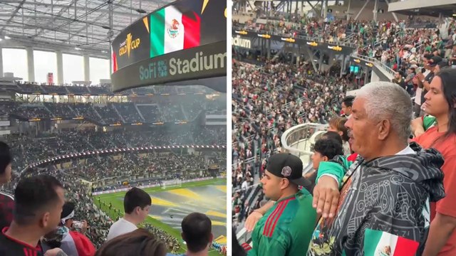 Himno Nacional Mexicano es entonado en SoFi Stadium en el México vs República Dominicana en la Copa Oro