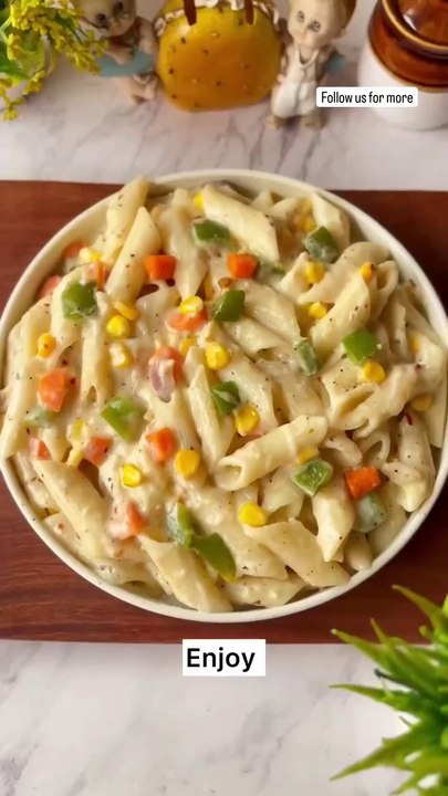 _White_sauce_pasta_recipe_😍😍_Save_this_for_later_❤️._Ingredients-_1._Pasta-_1_cup_2._Oil_-_1_tbsp_3._Garlic-_3-4_4._Onion-_1(480P)