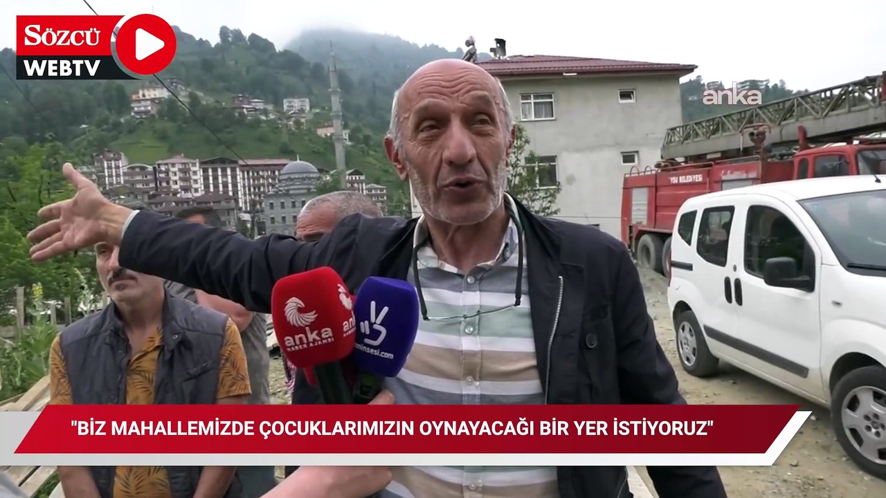 Rize Güneysu'da mahalle halkı ikinci müftülük binası çalışmalarına tepki gösterdi: "Biz çocuklarımıza oynayacakları bahçe ve okul istiyoruz"