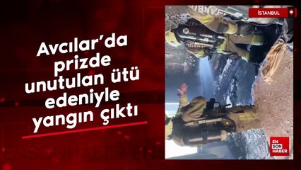 Avcılar'da prizde unutulan ütü nedeniyle yangın çıktı