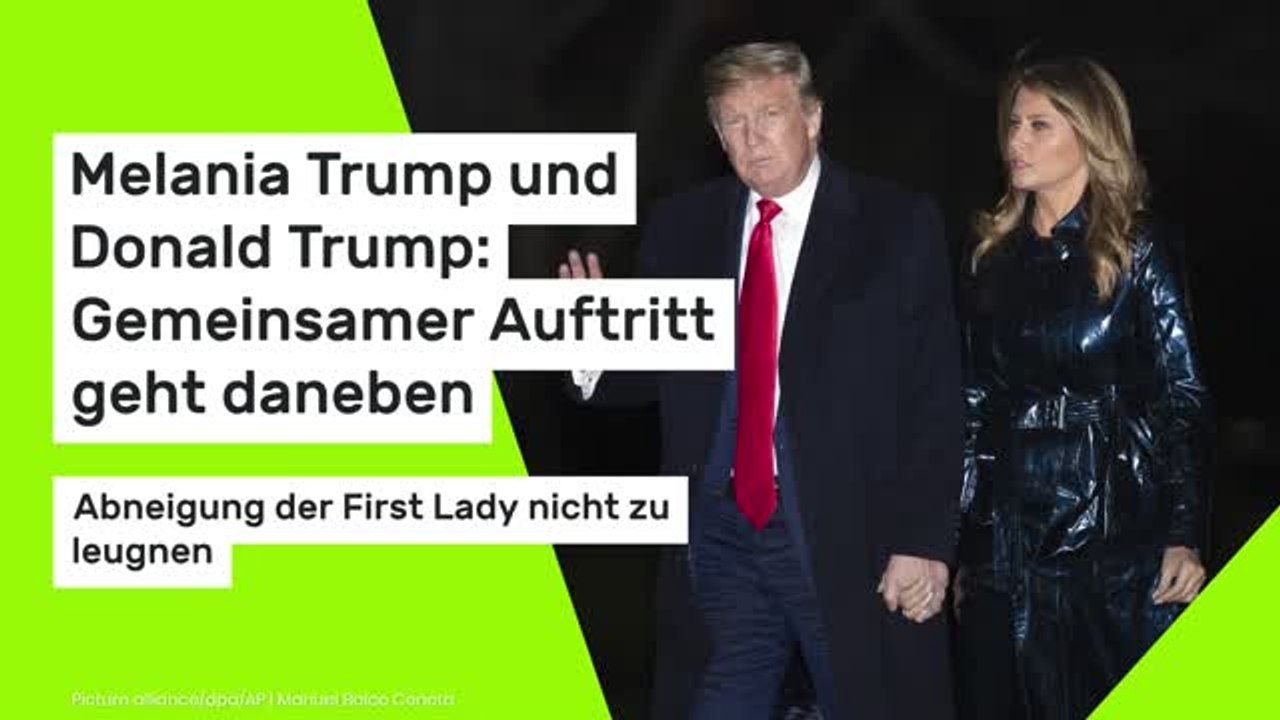 Melania Trump und Donald Trump: Gemeinsamer Auftritt geht daneben - Abneigung der First Lady nicht zu leugnen