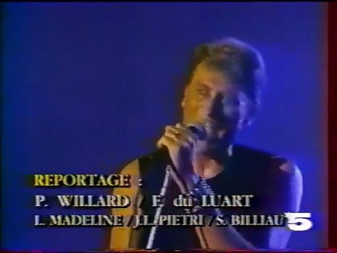 Johnny Hallyday dans les coulisses de Bercy – Journal La Cinq – 19 septembre 1990