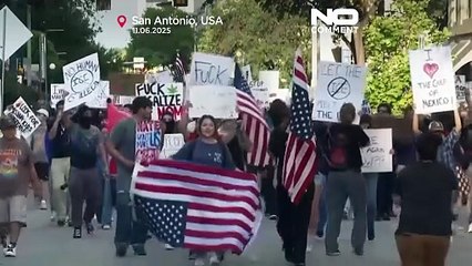 Manifestantes nos EUA protestam contra ordens militares de Trump