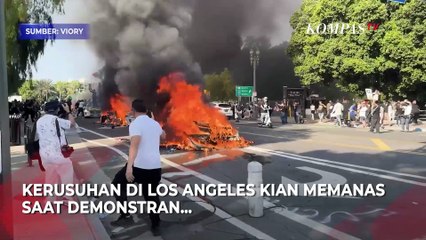 Kerusuhan Los Angeles, Massa Bakar Mobil hingga Bentrok dengan Pasukan Keamanan