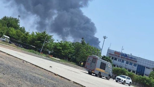 Video: Plane crashes near Ahmedabad Airport, fire engines rush to spot