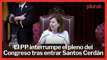 El PP interrumpe el pleno del Congreso tras entrar Santos Cerdán a gritos de dimisión