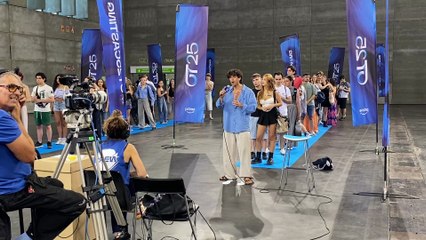 Andreu Martorell, de 'La isla de las tentaciones', en el casting de 'OT 2025' en Madrid