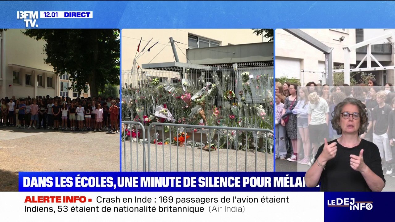 Dans tous les établissements scolaires, une minute de silence observée en hommage à Mélanie, surveillante tuée par un collégien à Nogent
