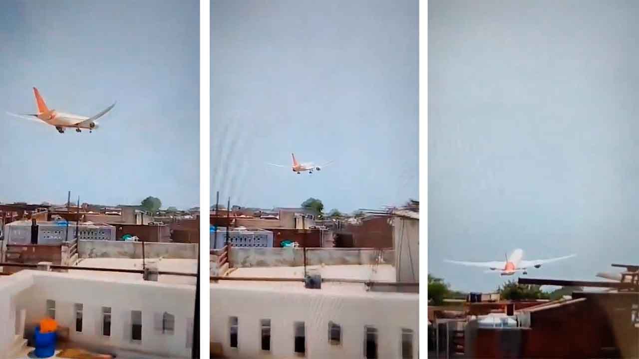 Video: boeing 787 von air india mit 242 menschen an bord stürzt nach dem start in ahmedabad, indien, ab