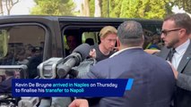 De Bruyne swarmed by excited Napoli fans