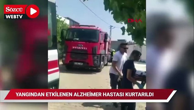 Yangından etkilenen Alzheimer hastasını komşuları kurtardı