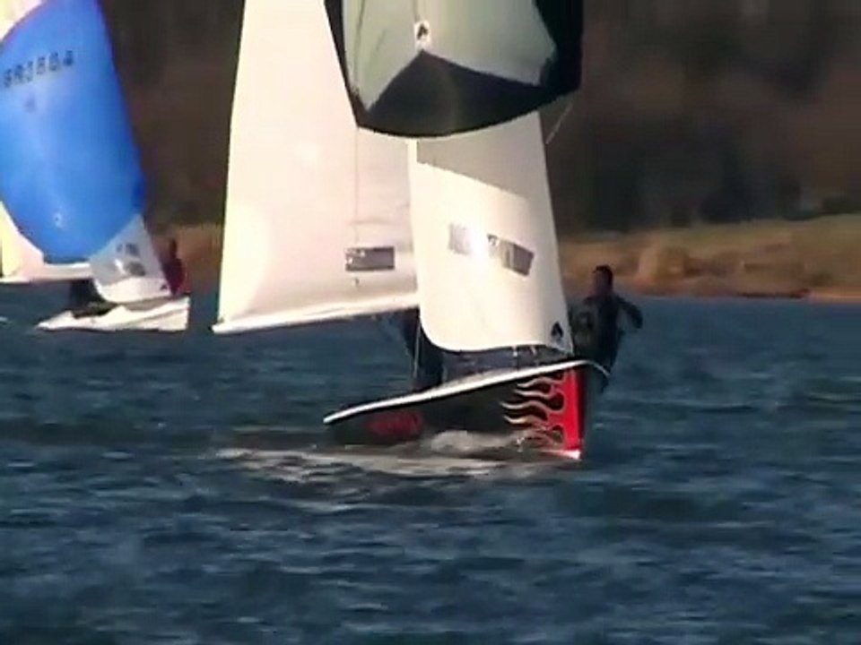 Kestrel Dinghy Sailing Action