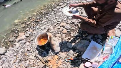 Checking weather it cooked or not