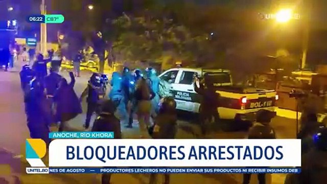 Policías hallan dinamita en una camioneta tras enfrentamiento con bloqueadores en Vinto