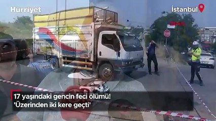 Ümraniye'de kamyonete çarpan motosikletli hayatını kaybetti!