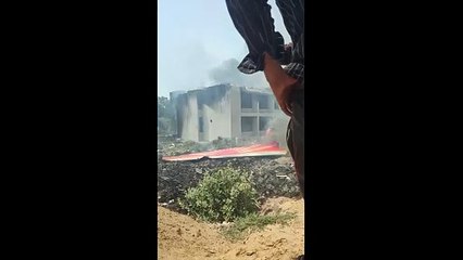 Primeras imágenes del avión que se estrelló en India