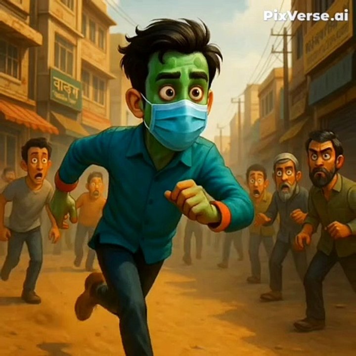 Covid affected man funy video