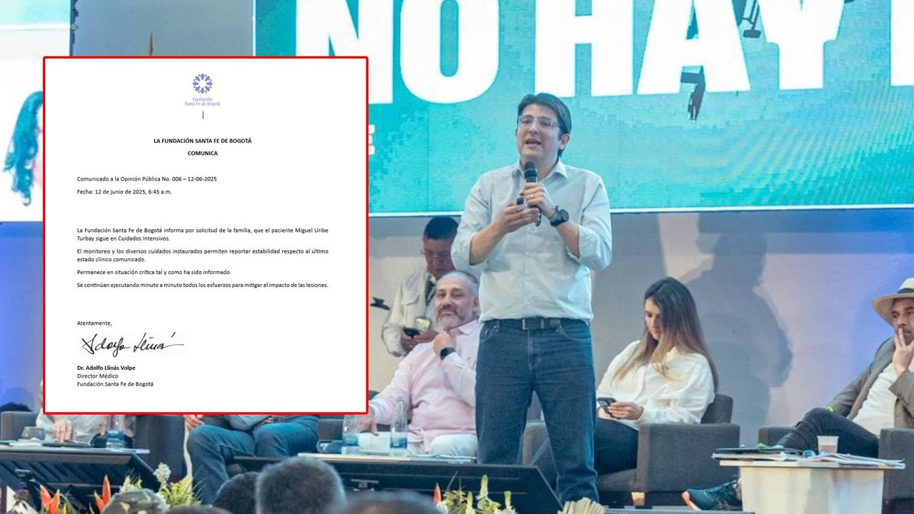Miguel Uribe sigue en estado crítico pero estable, según parte médico