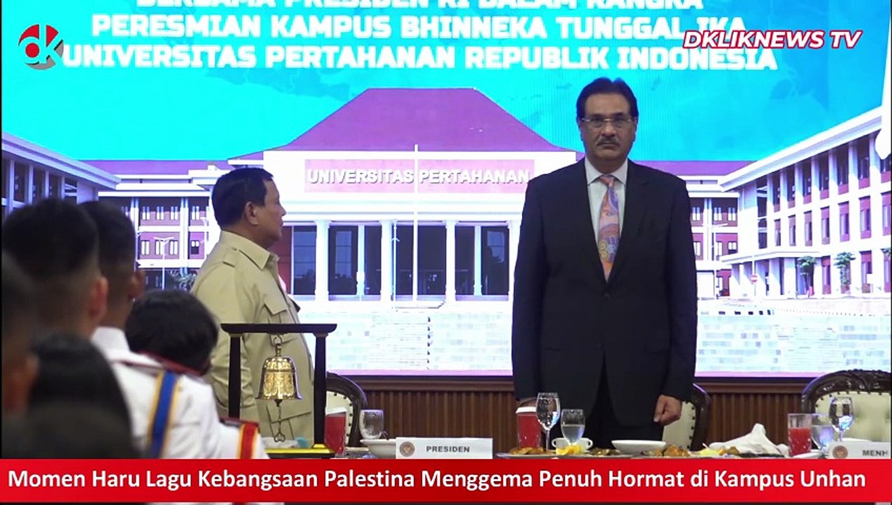 Momen Haru Lagu Kebangsaan Palestina Menggema Penuh Hormat di Kampus Unhan