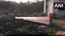 Wreckage of Air India plane near doctors' hostel
