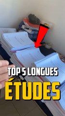 TOP 5 DES MÉTIERS AU PLUS LONGUES ÉTUDES !