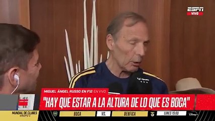 Russo, sobre Boca-Benfica: "Tampoco nos podemos meter atrás"