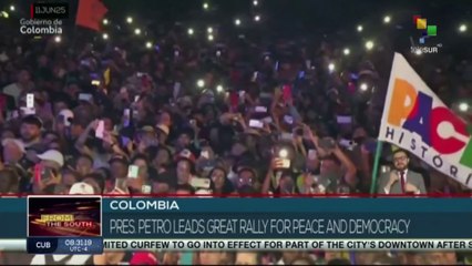 Colombia, pres. Petro leads great rally for peace and democracy