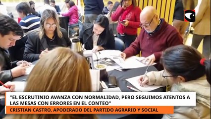 El escrutinio avanza con normalidad, pero seguimos atentos a las mesas con errores en el conteo