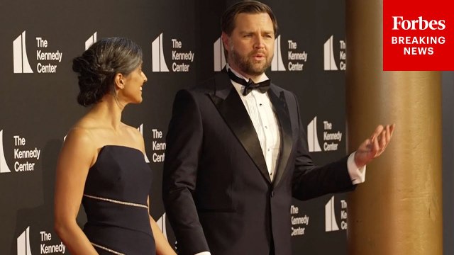 Vice President JD Vance And Second Lady Usha Vance Arrive At The Kennedy Center For Les Misérables