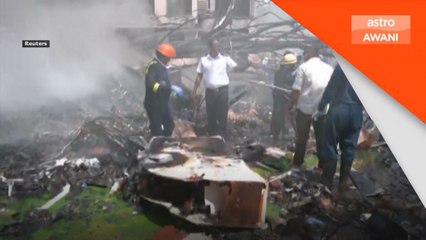 Pesawat terhempas di atas asrama sebuah kolej perubatan