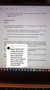 Correction Exercice 4Sujet Bac Maths Centres Étrangers Jour 1 2025 - Équations différentielles 🦺