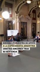 Claudia Sheinbaum muestra su apoyo a Cristina Kirchner