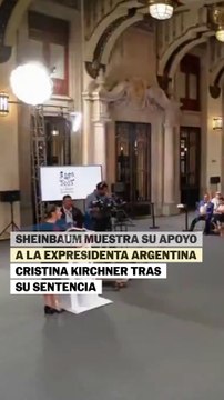 Claudia Sheinbaum muestra su apoyo a Cristina Kirchner