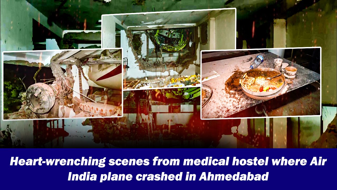 Heart-wrenching scenes from medical hostel where Air India plane crashed in Ahmedabad