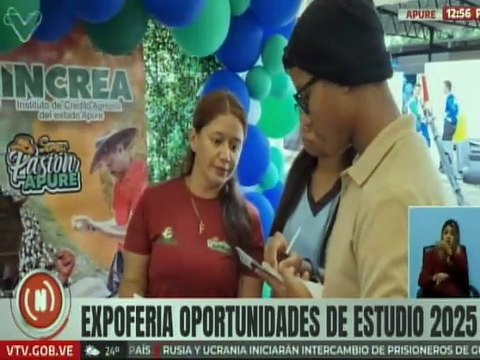 Bachilleres del estado Apure participan en la Expoferia Oportunidades de Estudio Universitarios 2025
