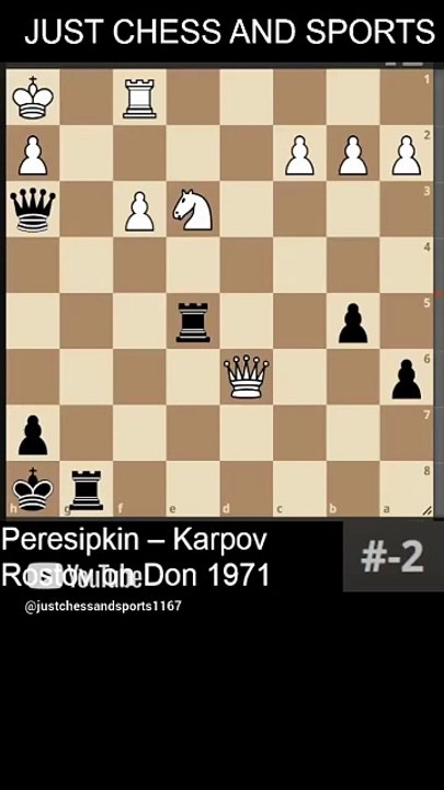 Anatoly Karpov defeats Peresipkin with the ladder checkmate (1971)