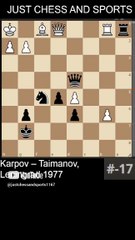 Mark Taimanov sacrifices the Knight and defeats Karpov (1977)