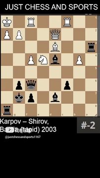 Anatoly Karpov defeats Shirov with the Greco's checkmate (2003)