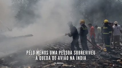 Pelo menos uma pessoa sobreviveu à queda de avião na Índia