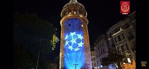 Galatasaray'dan Galata Kulesi'nde mapping şovu!