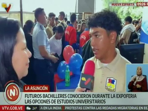 Estudiantes de bachillerato continúan disfrutando de la Expoferia de Oportunidades de Estudios 2025