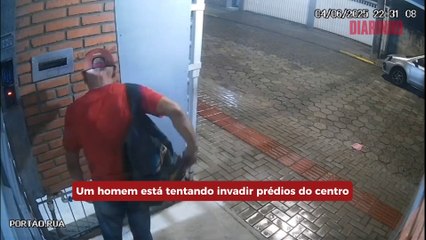 Ladrão tenta estourar portaria eletrônica pra invadir prédios