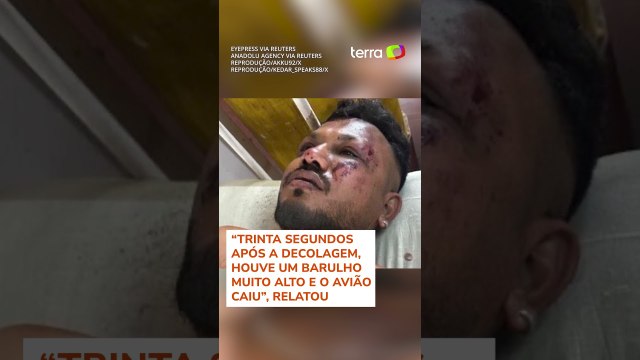 'Teve um barulho muito alto, e o avião caiu', diz sobrevivente de acidente aéreo na Índia #shorts